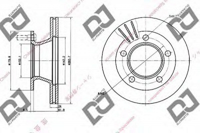 DJ PARTS bd1483 -  Тормозной диск